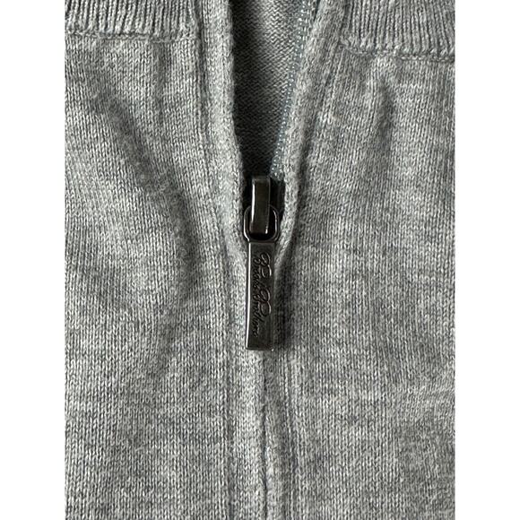 Brooks Brothers Mens Large Gray quarter zip sweater pullover supima cotton - Picture 11 of 14